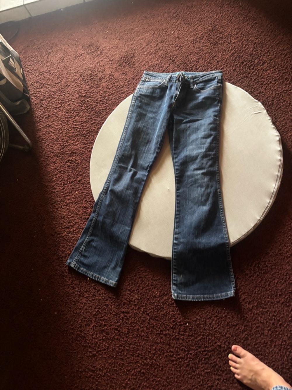 Wrangler Denim Jeans with Teal Trim - Blue